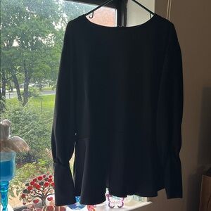 Elegant Black Women's Top Zipper up in the back